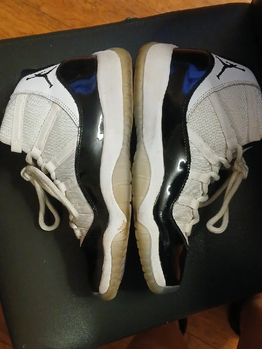 Kids White and Black Jordan High-Top Sneakers
